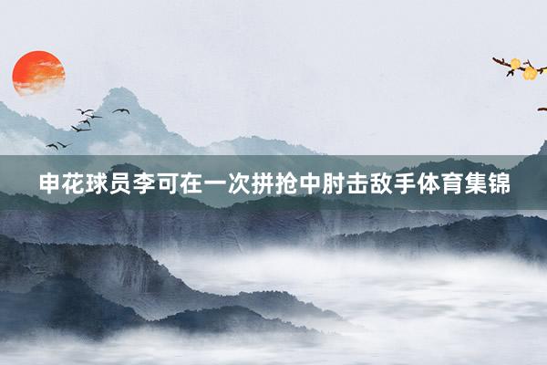 申花球员李可在一次拼抢中肘击敌手体育集锦